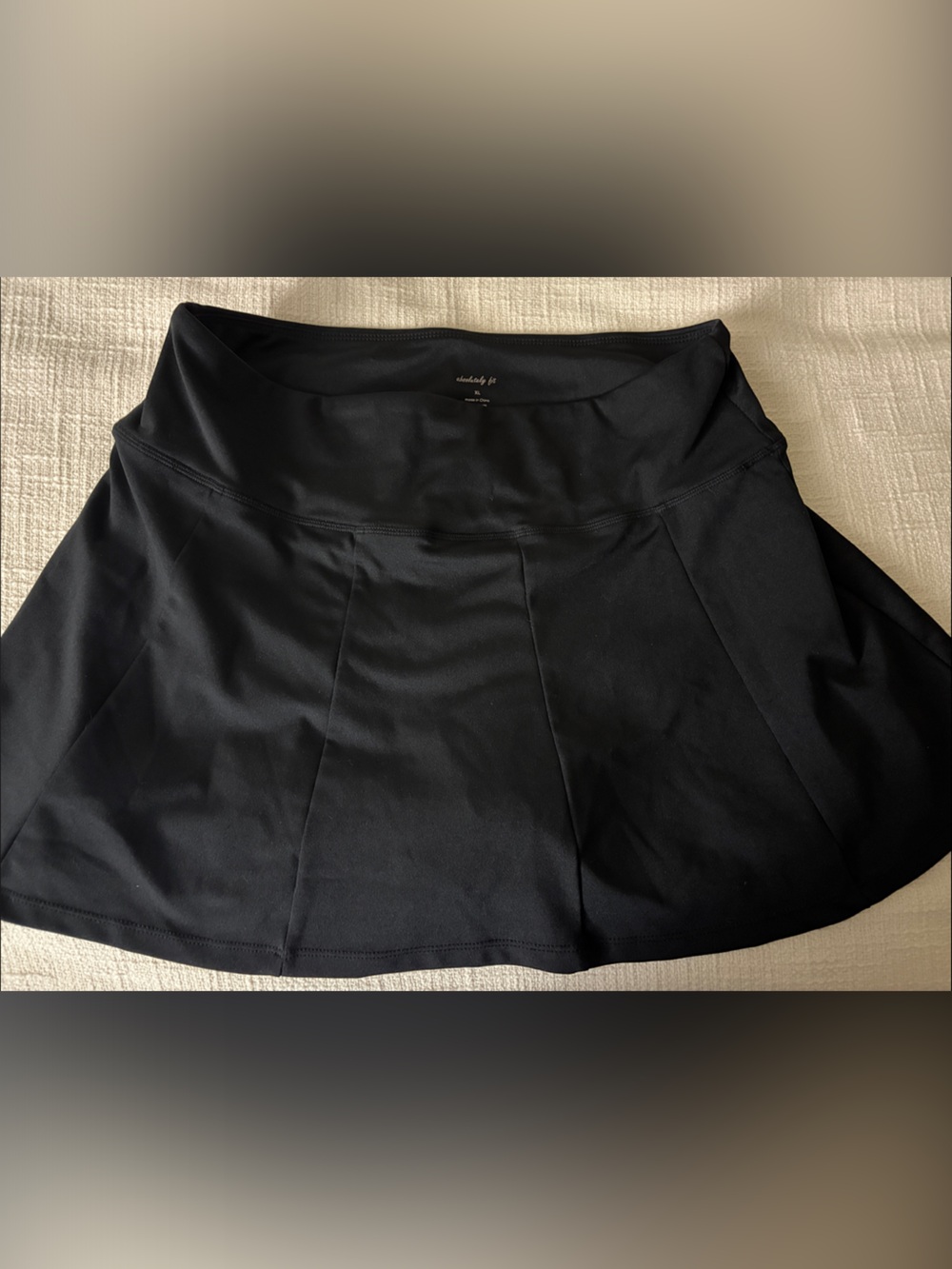 Black Women's Athletic Skort with Built-In Shorts